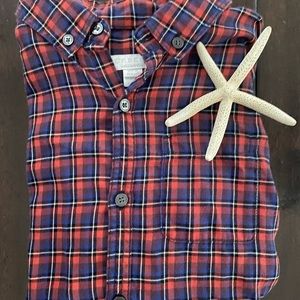 Burberry Kids Long Sleeve Plaid Shirt 10